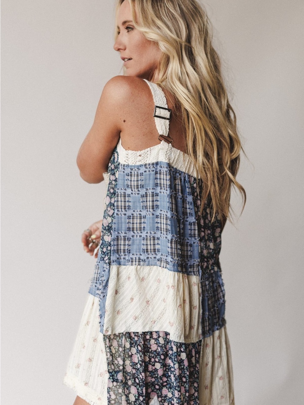 POL Golden Fields Patchwork Dress - Picture 6 of 7